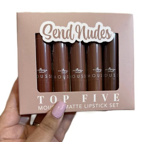 Top Five Nudes lipsticks
